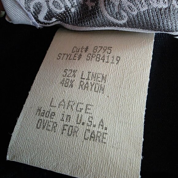 NWT VINTAGE ST. GERMAINE (LG) High Waist Linen Blend Blue Dress Slacks - Picture 5 of 6